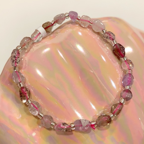 Natural Mixed Colorful Irregular Quartz Bracelet - Picture 3 of 5
